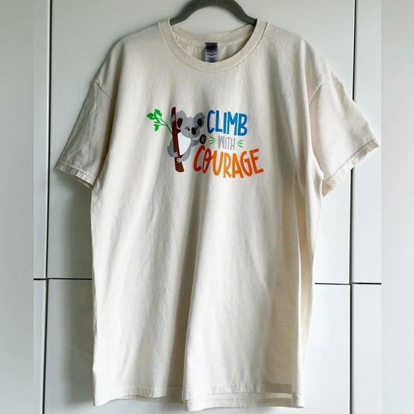 Girl Scout Cookie Reward Climb With Courage T Shirt Adult Size Large Koala - Picture 1 of 4